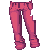 Magenta Rolled Up Jeans F