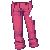 Magenta Rolled Up Jeans M