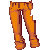Orange Rolled Up Jeans F