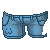 :3 Shorts Blue F