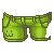 :3 Shorts Green F