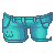 :3 Shorts Turquoise F