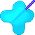 Butterfly Fan Blue Left
