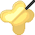 Butterfly Fan Gold Left