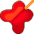Butterfly Fan Red Left