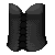 Clinched Corset Black M