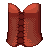 Clinched Corset Red M