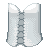 Clinched Corset White M