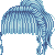 Curly High Tail Blue