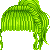 Curly High Tail Green