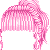 Curly High Tail Light Pink