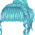 Curly High Tail Turquoise