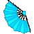 Paper Fan Blue Left