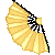 Paper Fan Gold Left