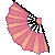 Paper Fan Pink Left