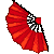 Paper Fan Red Left