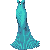 Fishtail Dress Turquoise