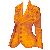 Floral Coat Orange M
