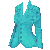 Floral Coat Turquoise F