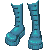 Large Boots Turquoise F
