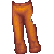 Pinstripe Pants Orange M