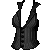 Pinstripe Vest Black F