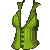 Pinstripe Vest Green F