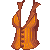 Pinstripe Vest Orange F