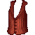 Pinstripe Vest Red M