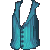 Pinstripe Vest Turquoise M