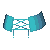 Punk Tied Belt Turquoise