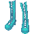 Punk Boots Turquoise M