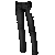 Punk Fitted Jeans Black M