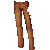 Punk Fitted Jeans Brown M