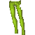 Punk Fitted Jeans Green F