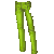 Punk Fitted Jeans Green M