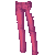 Punk Fitted Jeans Magenta M