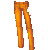Punk Fitted Jeans Orange M