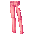 Punk Fitted Jeans Pink M