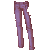 Punk Fitted Jeans Purple M
