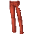Punk Fitted Jeans Red M