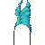Punk Vest Shirt Turquoise