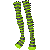Striped Green Stockings F