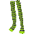 Striped Green Stockings M