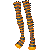 Striped Orange Stockings F