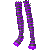Striped Purple Stockings M